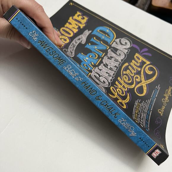 Awesome Book of Hand and Chalk Lettering Paperback How To Book by Dina Rodriguez - Picture 9 of 9